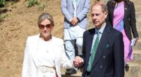 Sophie, Duchess of Edinburgh, is ethereal in white as she holds hands with Prince Edward in Nepal