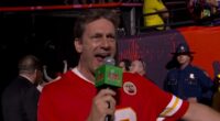 Super Bowl fans call out Jon Hamm for sounding worse for wear while announcing KC Chiefs: 'The voice crack!'