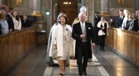 Swedish royals beam as they attend Council of State meeting for Princess Sofia and Prince Carl Philip's newborn baby - as her adorable name is revealed