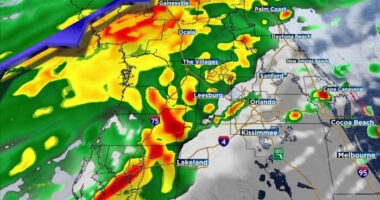 TIMING: Strong cold front bringing rain, freezing temps to Central Florida