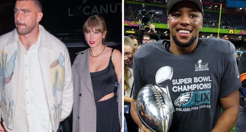 Taylor Swift Defended By Eagles Player Saquon Barkley After Super Bowl Booing — While Travis Kelce Remains Weirdly Silent