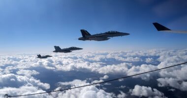 The fighter jets preparing the US and its allies for World War Three in the skies above Nevada