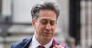 Through gritted teeth, humiliated Ed Miliband finally backs a third runway for Heathrow as he backtracks on net-zero pledges and says he does 'support what the Government is doing'