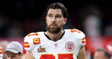 Travis Kelce Has Worst Super Bowl of His Career as Chiefs Lose in Blowout