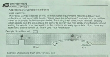 USPS customers told missing mail is their fault as they find paper slip in box – but important letters weren’t delivered