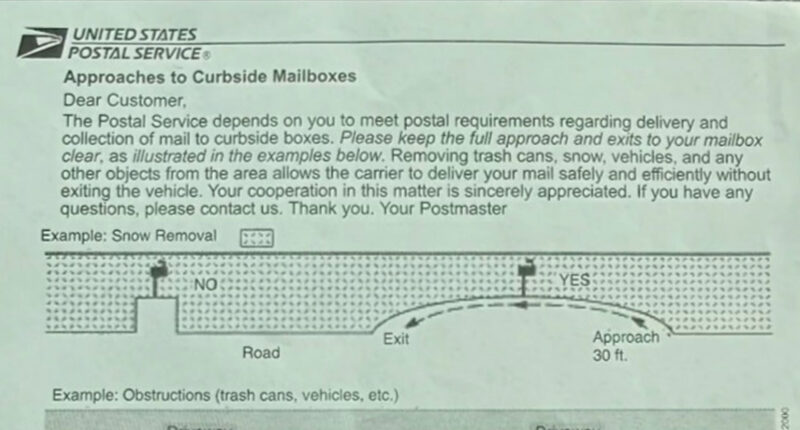 USPS customers told missing mail is their fault as they find paper slip in box – but important letters weren’t delivered