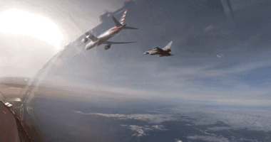 Video shows Italian fighter jets escorting American Airlines flight to Rome amid 'security concern'