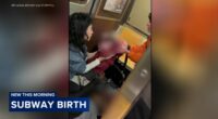 Video shows mother give birth to baby girl on W subway train in Midtown Manhattan, MTA says