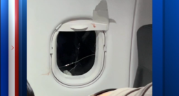 Video shows passengers detaining man on Houston-bound Frontier Airlines flight after he punched window, broke plexiglass cover