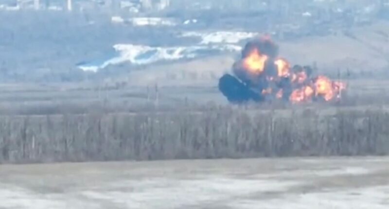 Watch moment Putin’s £11m Su-25 fighter jet is shot out of the sky before plummeting to ground in fireball explosion