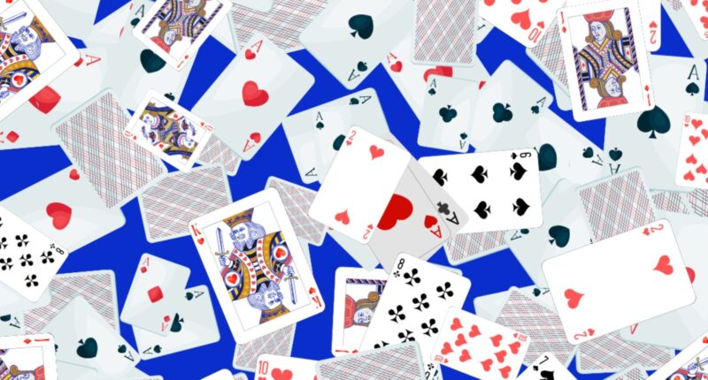 You have razor-sharp vision if you can spot the joker hidden among the playing cards in under seven seconds