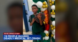 Young boy 'pushing through' after being hit by debris from Philadelphia plane crash