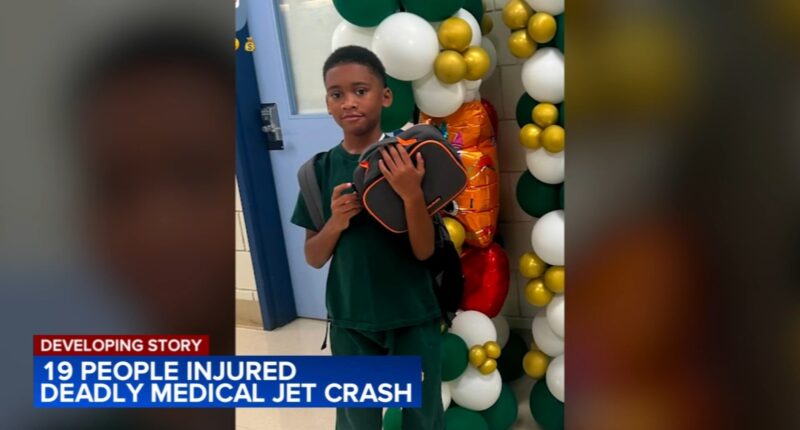 Young boy 'pushing through' after being hit by debris from Philadelphia plane crash