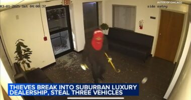 Arlington Heights burglary: Thieves break into car dealership Autos of Chicago, steal 3 luxury vehicles, surveillance video shows