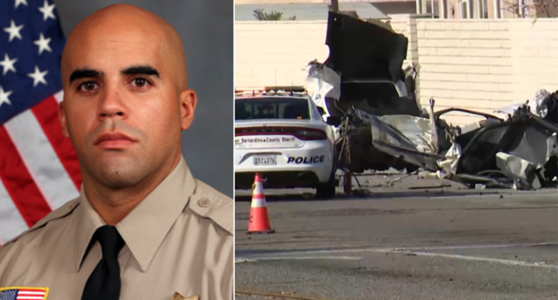 California deputy killed in crash that split police cruiser in two during pursuit