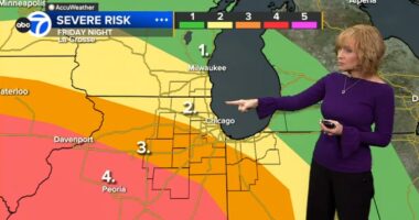 Chicago, Illinois weather forecast includes severe storms forecast to bring strong winds to area Friday