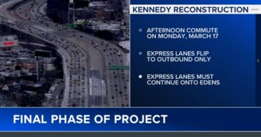 Chicago traffic: I-90/94 Kennedy Expressway lane closures for Phase 3 begin Monday, March 17 through Fall 2025, IDOT says