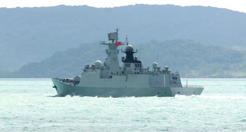 Chinese warships ENCIRCLE Australia in chilling fresh war games as Xi flexes muscle against West & Taiwan tensions soar