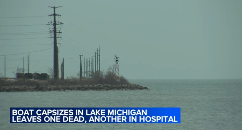 Crews to work to recover fishing boat capsized in Lake Michigan near East Chicago, IN; Thomas Barragan of Oak Forest, IL dead