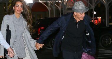 George Clooney, 63, looks weary while out with glamorous wife Amal, 47, in NYC after sharing parenting struggles