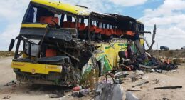 Horror as at least 37 killed and dozens injured after two buses crash head-on as cops launch probe into deadly smash