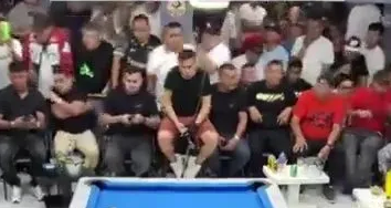 Horror moment gunman opens fire at pool contest on livestream sending terrified spectators running and leaving two dead