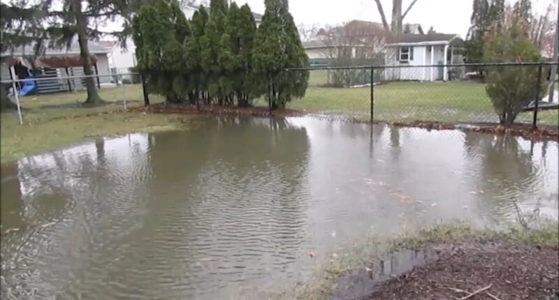 Joe Bellavia says Roselle, Illinois neighbors failed to get approval for regrading yard, which is causing flooding on his property