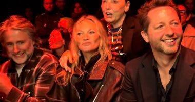 Kate Moss sparks fan concern as she's spotted looking 'fraught' and 'on edge' at Paris Fashion Week front row