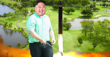 Kim Jong-un caught building secret missile base disguised as GOLF COURSE with launch pads under greens in satellite pics