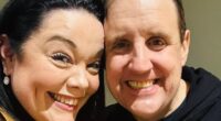 Lisa Riley proves there's no hard feelings with Peter Kay as she attends his comedy show after his 'weight jibe' at fan he compared to the actress