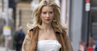 Lottie Moss is glowing as she shows off her new natural look during a London outing after having jaw and lip filler dissolved and her tattoo removed