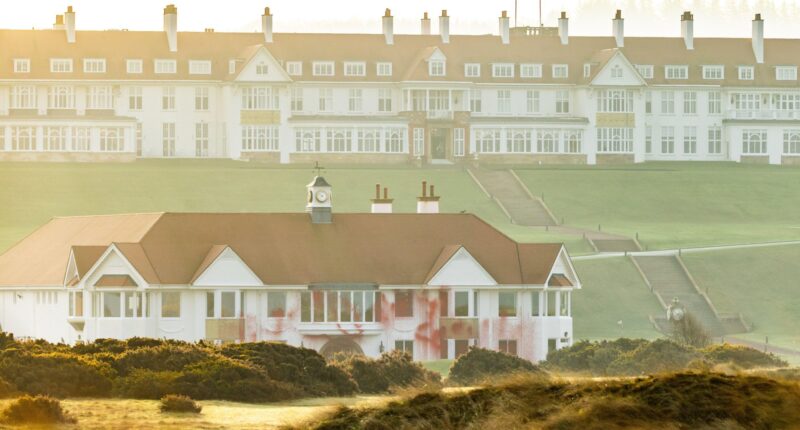 Man arrested after Donald Trump’s Turnberry golf resort is trashed with graffiti