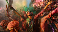 Millions of people celebrate Holi, the Hindu festival of colors