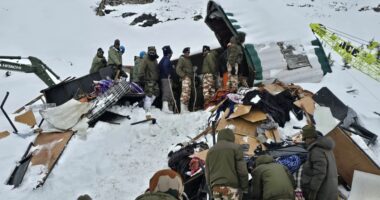 Miracle as 46 workers buried by avalanche pulled out ALIVE from metal containers after being trapped inside for days