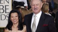 FILE - Actor Gene Hackman arrives with his wife, Betsy Arakawa, for the 60th Annual Golden Globe Awards in Beverly Hills, Calif., Sunday, Jan. 19, 2003. (AP Photo/Mark J. Terrill, File)