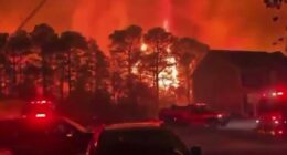 North and South Carolina wildfires rip through dozens of neighborhoods as locals are told to evacuate