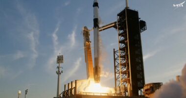 Rocket FINALLY launches to replace NASA astronauts stranded for nine months with replacement crew