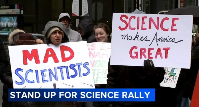 'Stand Up for Science' rally: Protesters in Federal Plaza, Chicago oppose Trump administration, federal research funding cuts