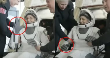 Subtle clue as astronaut was stretchered away that something was wrong with her health