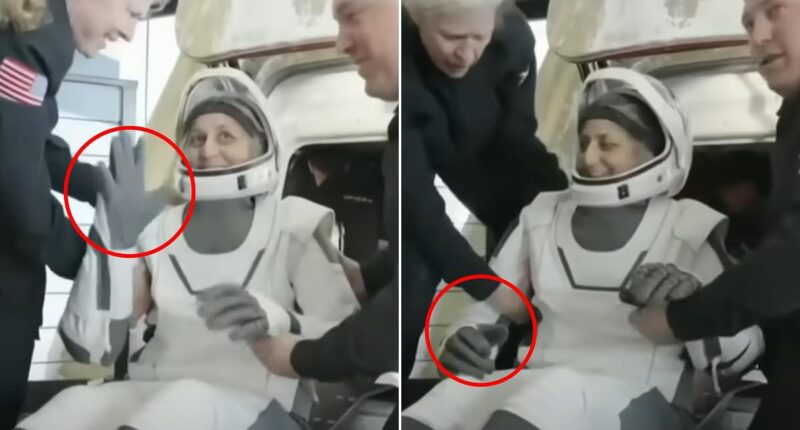 Subtle clue as astronaut was stretchered away that something was wrong with her health