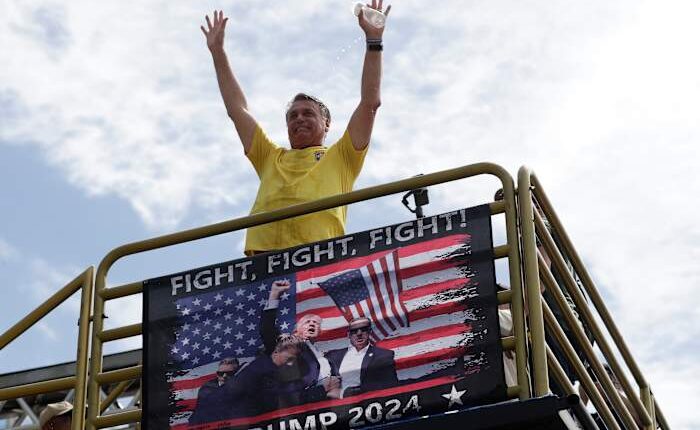 Supporters of Brazil’s Bolsonaro protest on Copacabana Beach to defend him after coup charges