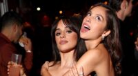 The Oscars party pictures you weren't supposed to see! Katy Perry blushes over mystery phone snap as Olivia Rodrigo and Camila Cabello playfight and Mick Jagger flirts with Serena Williams and Kim Kardashian