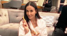 The real Oscars after-party: Demi Moore consoles herself with French fries, Rosalia devours a burger and Emily Ratajkowski narrowly avoids a wardrobe malfunction as worse for wear celebs finally head home