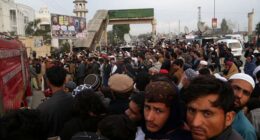 Thousands attend funeral for senior Taliban-linked cleric slain in Pakistan's northwest