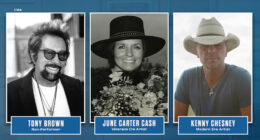 Tony Brown, June Carter Cash, Kenny Chesney to be inducted into Country Music Hall of Fame