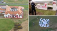 Trump's Scottish golf resort vandalized by pro-Palestine group over Gaza stance