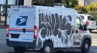 USPS customers rage over ’embarrassing’ mail trucks as carriers are forced to drive ‘tagged up’ vans for over YEAR