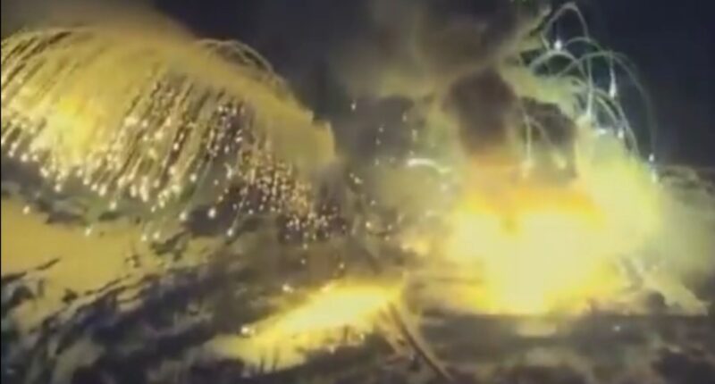 Watch as huge cache of Putin’s thermobaric ‘vacuum bombs’ is BLOWN UP in enormous human-vaporising 3,000C fireball blast