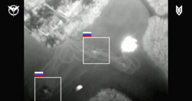 Watch moment Ukraine blows 4 Putin choppers worth £68m to bits ‘using US missiles’ near newly invaded Russian territory