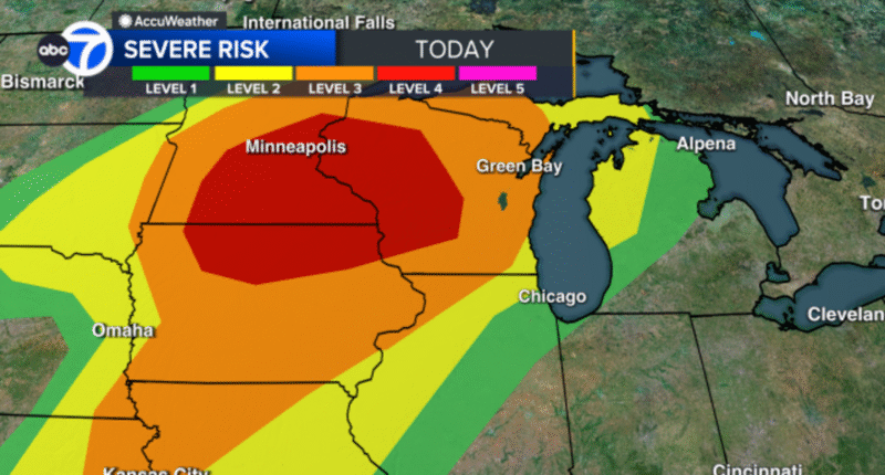 Chicago weather today: Upper Midwest braces for severe weather with potential for strong tornadoes into Tuesday